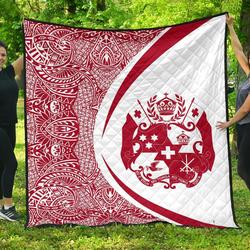 Tonga Coat Of Arms Polynesian Premium Quilt  Circle Style  08 J2  Quilt and Home Decor