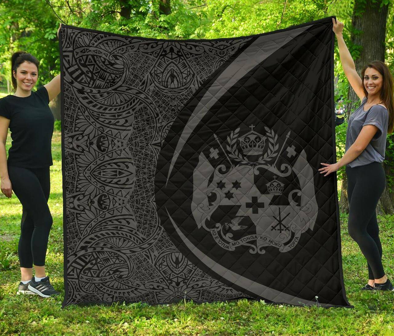Tonga Coat Of Arms Polynesian Premium Quilt Circle Style 09 J2 Quilt and Home Decor