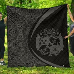 Tonga Coat Of Arms Polynesian Premium Quilt  Circle Style  09 J2  Quilt and Home Decor