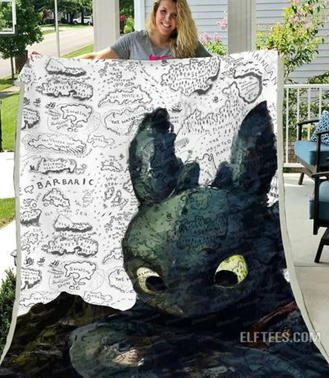 Toothless Blanket Quilt and Home Decor
