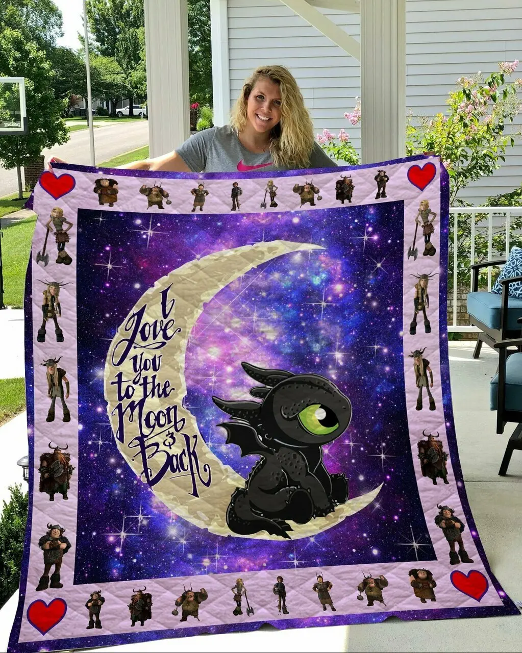 Toothless How To Train Your Dragon Quilt and Home Decor