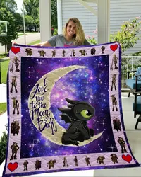 Toothless How To Train Your Dragon Quilt  and Home Decor