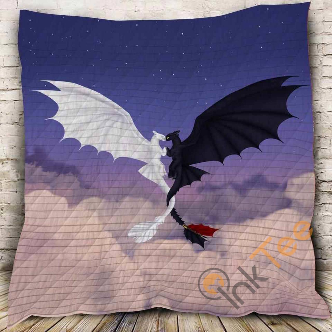 Toothless & Light Fury 3 Blanket TH0607 Quilt and Home Decor