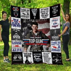 Top Gun Poster Quilt Blanket Ver 2 and Home Decor