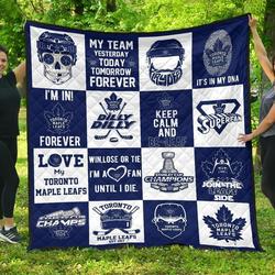 Toronto Maple Leafs Fan Gift Idea Quilt and Home Decor