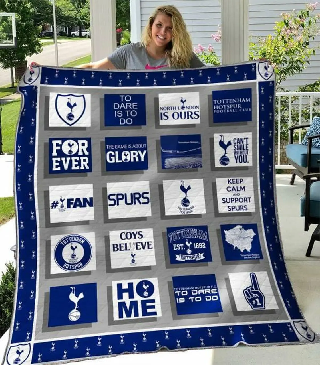 Tottenham Hotspur Quilt Blanket B310523 Quilt and Home Decor