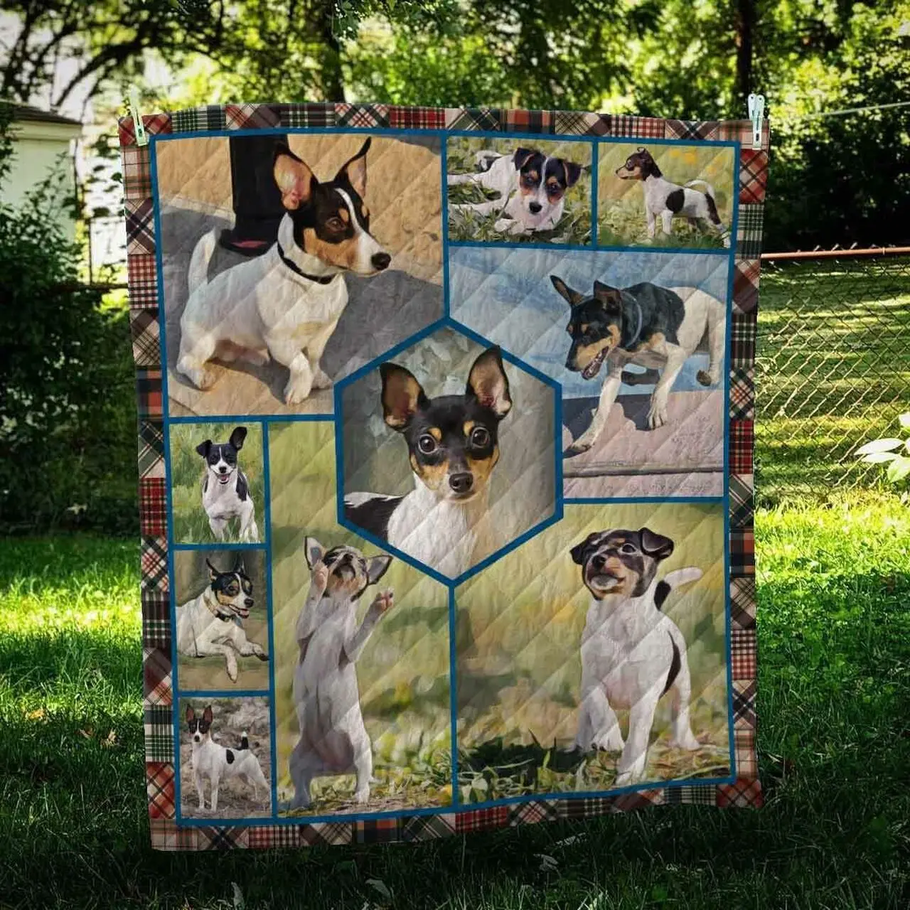 Toy Fox Terrier Vintage Quilt Blanket Dhc09122010Dd and Home Decor
