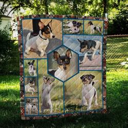 Toy Fox Terrier Vintage Quilt Blanket Dhc09122010Dd and Home Decor