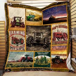 Tractor On The Farm Ah Quilt Derqef and Home Decor