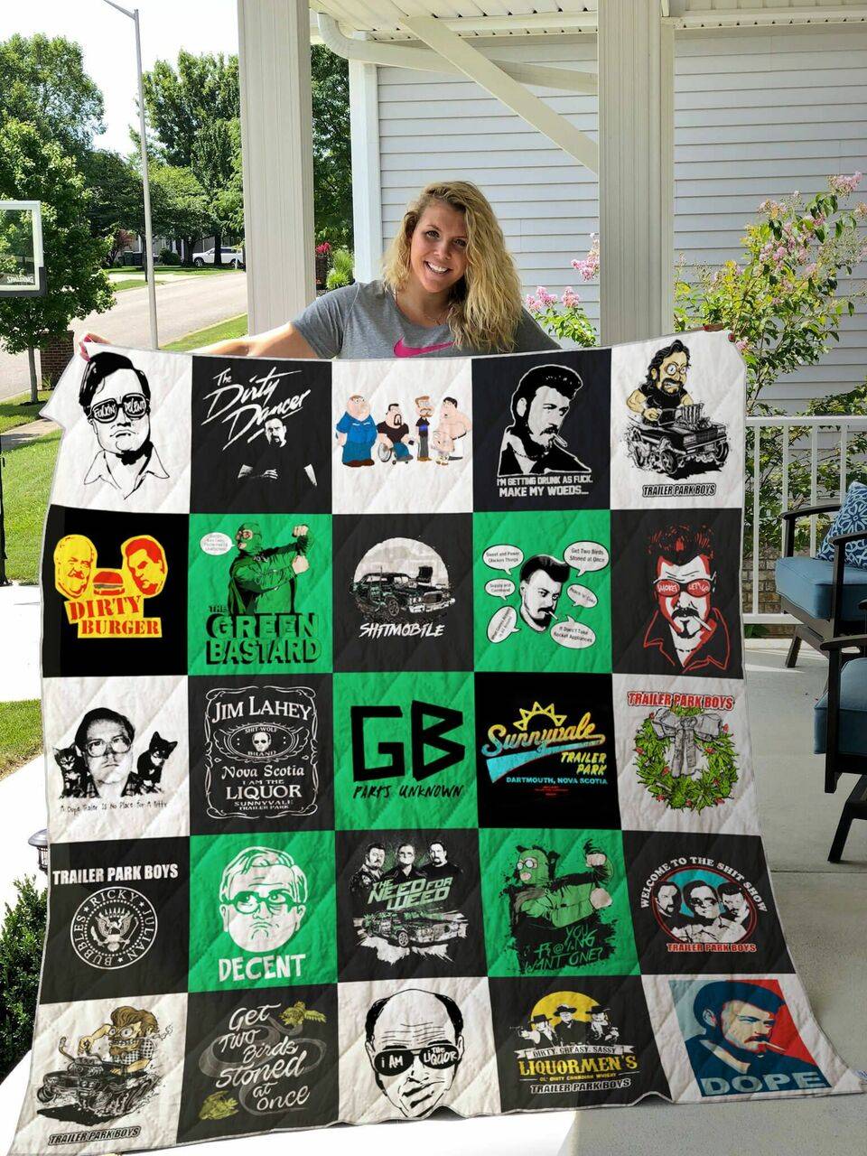 Trailer Park Boys T Shirt Quilt Blanket and Home Decor