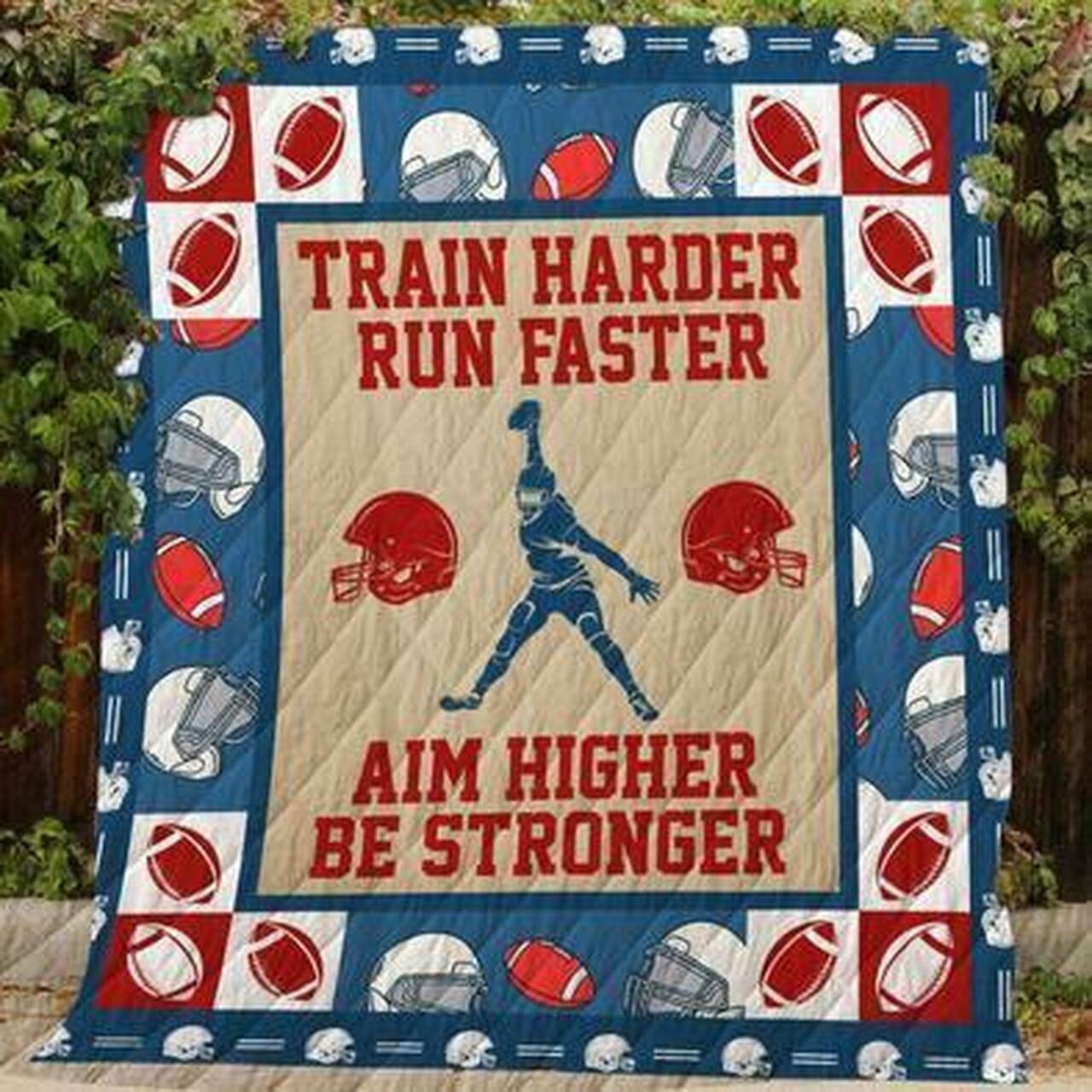 Train Harder Quilt Design By Exrain and Home Decor