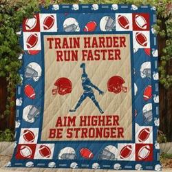Train Harder Quilt Design By Exrain and Home Decor