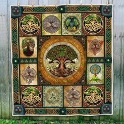 Tree Of Life Norse Mythology Yggdrasil Vintage G Quilt Uv and Home Decor