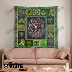 Tree Of Life Quilt Blanket 1248 and Home Decor