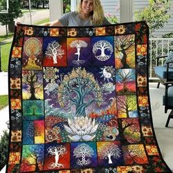 Tree Of Life Quilt Blanket and Home Decor