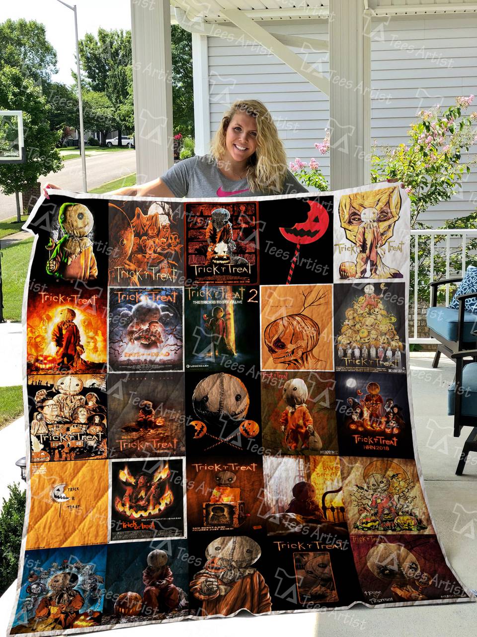 Trick R Treat Quilt Blanket 0822 and Home Decor