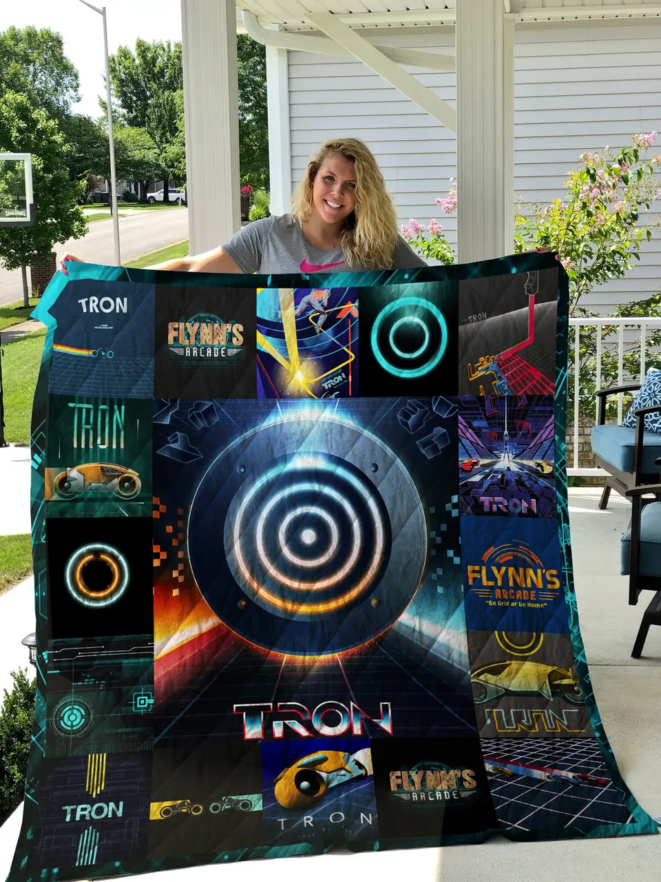 Tron 1982 Poster Quilt and Home Decor