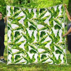 Tropical Banana Leaves Cl17100616Mdq Quilt Blanket and Home Decor