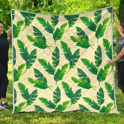 Tropical Banana Palm Leaf Cl17100617Mdq Quilt Blanket and Home Decor