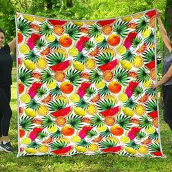 Tropical Fruit Leaf Cl17100623Mdq Quilt Blanket and Home Decor