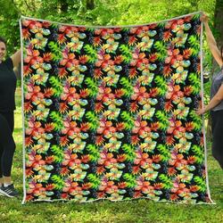 Tropical Hawaii Flowers Cl17100625Mdq Quilt Blanket and Home Decor