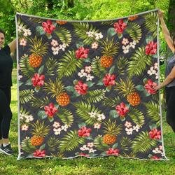 Tropical Hawaii Pineapple Cl17100626Mdq Quilt Blanket and Home Decor