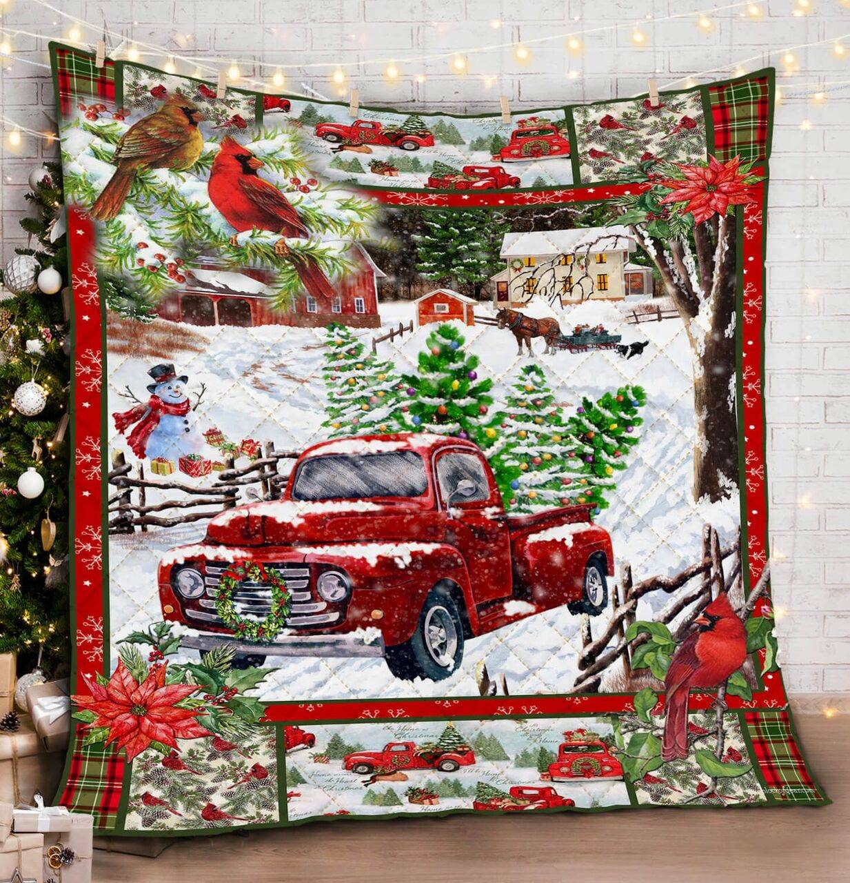 Truck Christmas Dac171196 Quilt Blanket and Home Decor