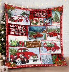 Truck Christmas Snowman Dac171103 Quilt Blanket and Home Decor