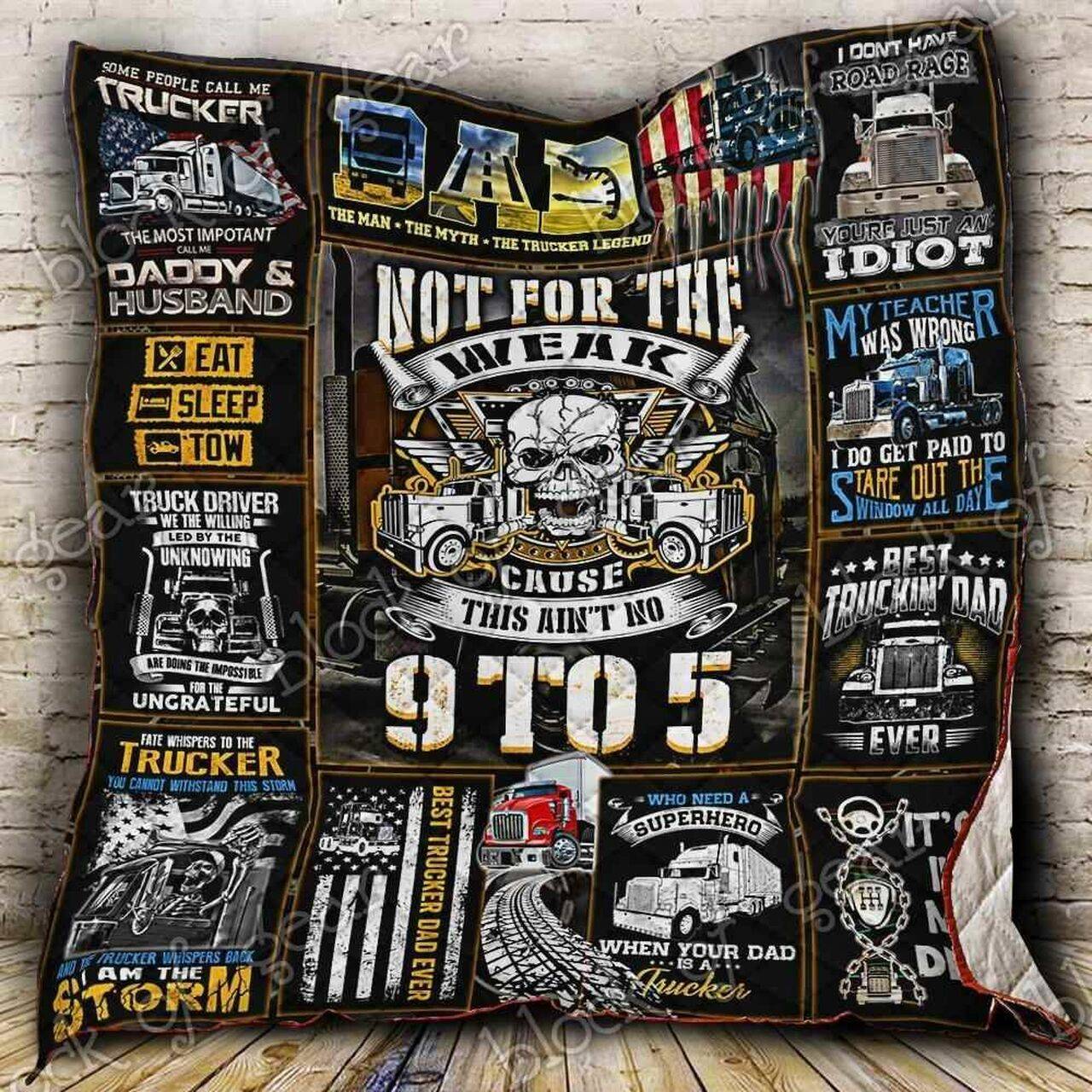 Truck Driver Blanket Kc1207 Quilt and Home Decor