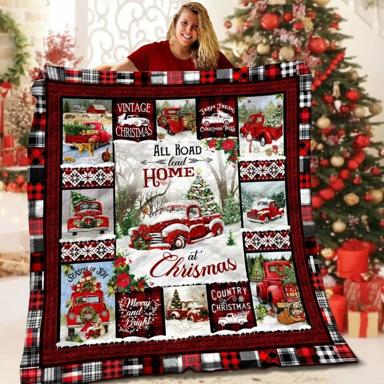 Truck Lml1910101Dt Quilt Blanket and Home Decor