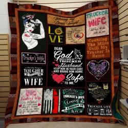 Truckers Wife 3D Printing Quilt Blanket Pm-Qct00004 and Home Decor