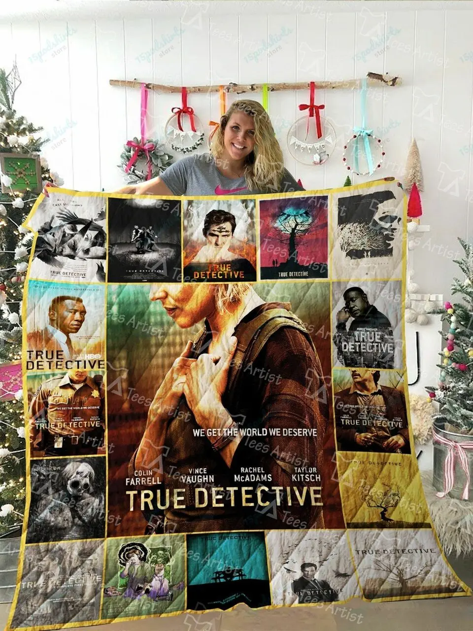 True Detective Quilt Blanket 02111 and Home Decor
