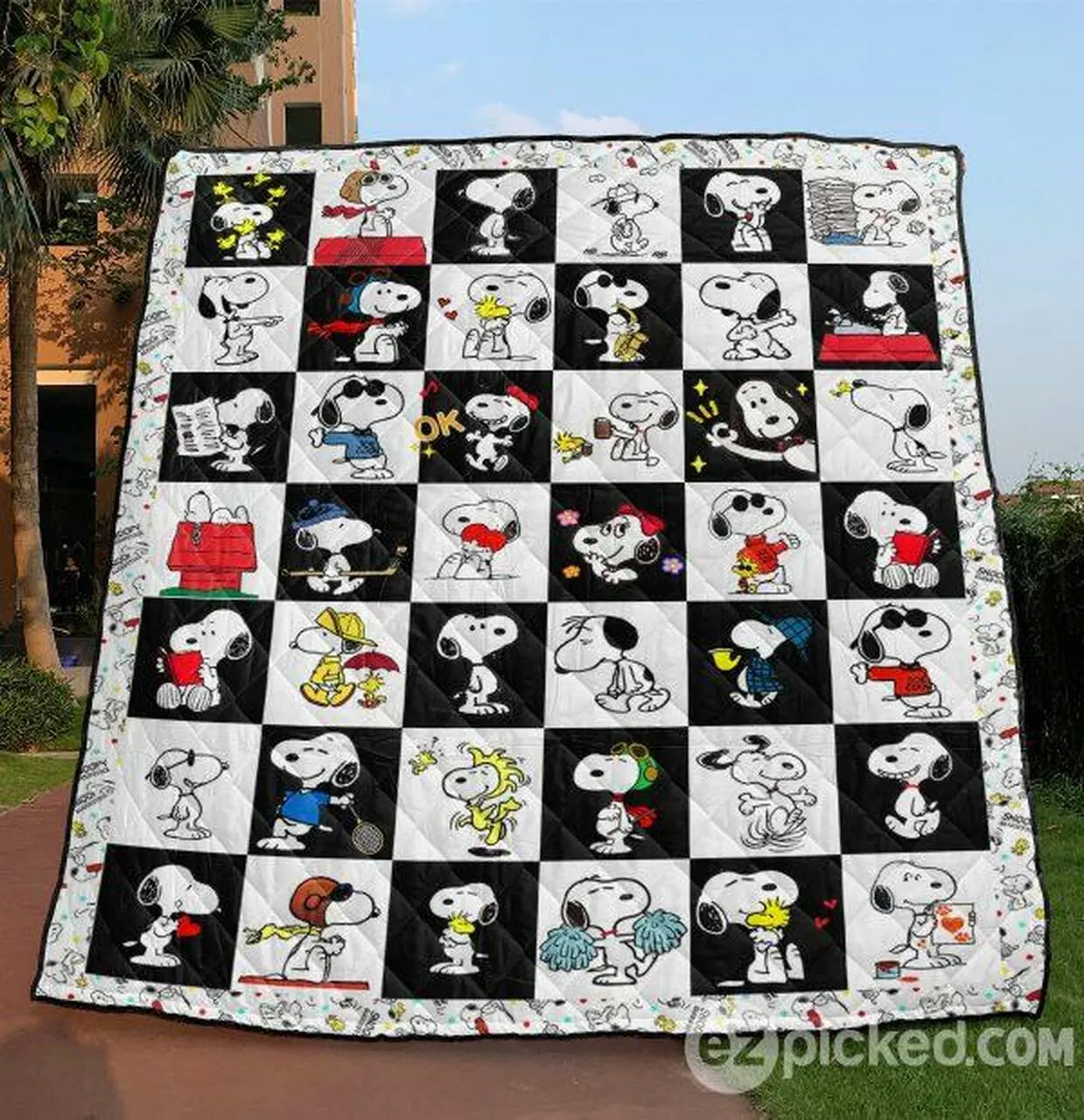 True Love Snoopy Quilt Blanket Vq06 Quilt and Home Decor