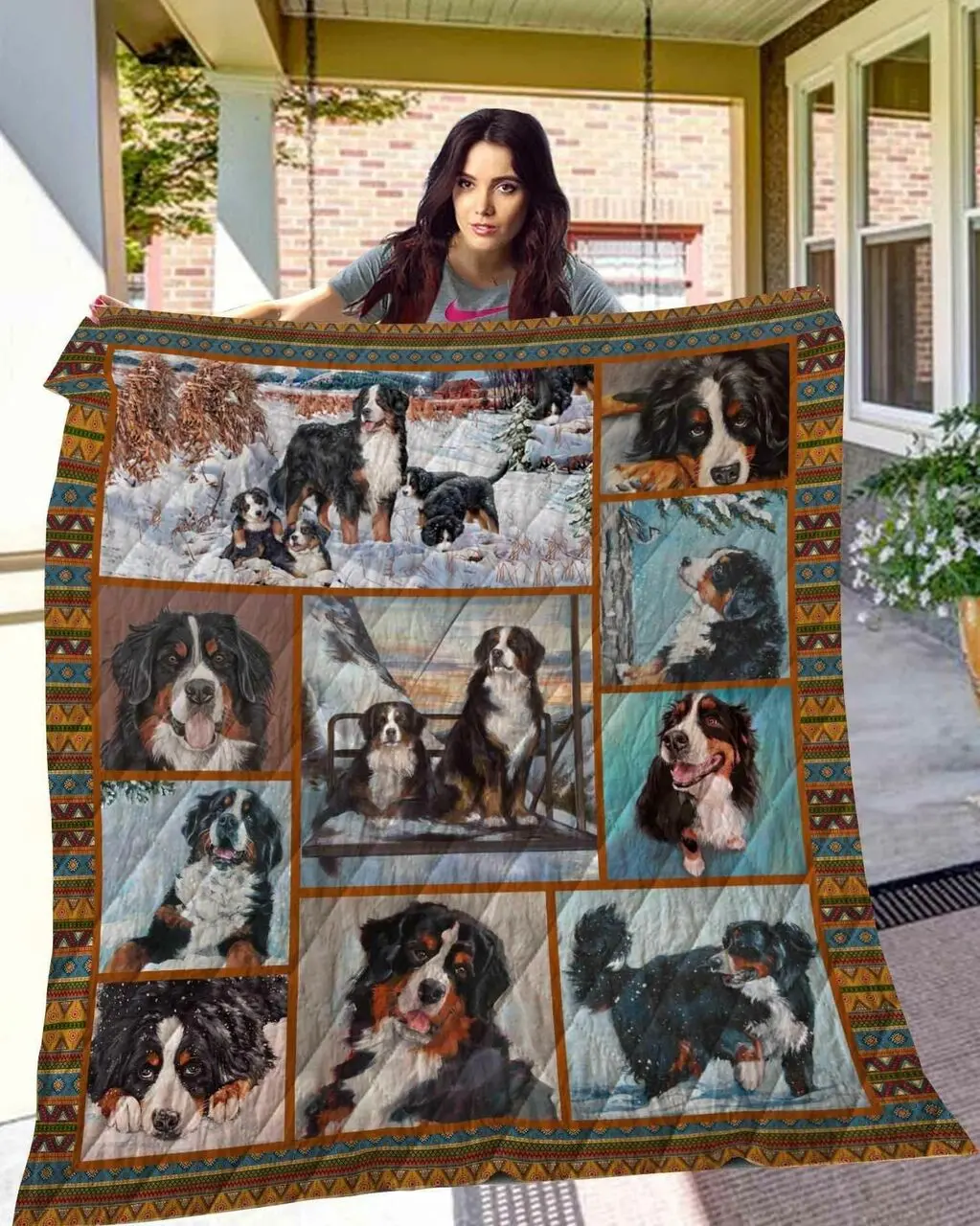 Ttl Dog Bernese Mountain Dogs Blanket Th10072019 Quilt and Home Decor