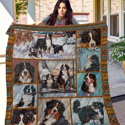 Ttl Dog Bernese Mountain Dogs Blanket Th10072019 Quilt and Home Decor
