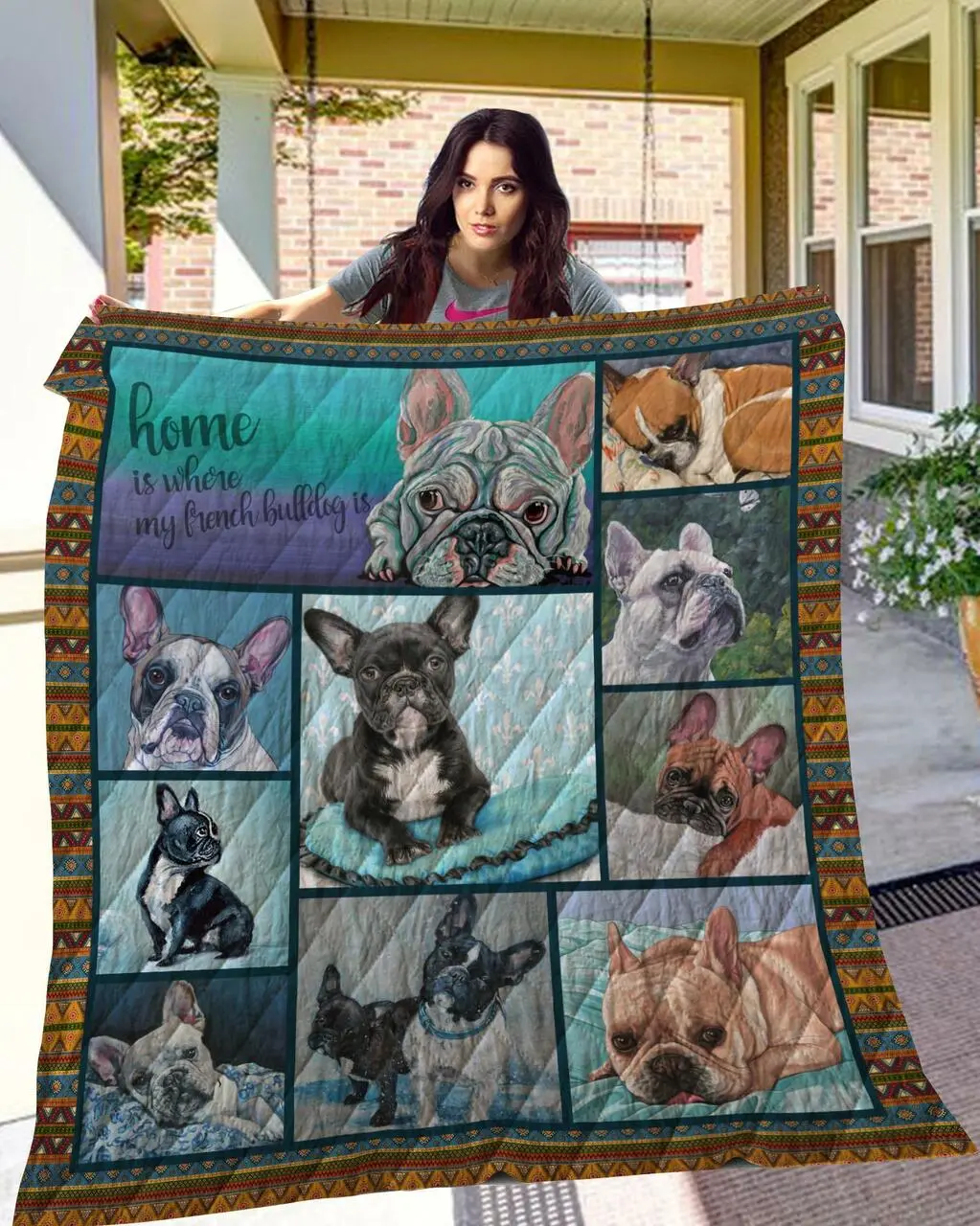 Ttl Dog Bulldog Quilt Quilt and Home Decor