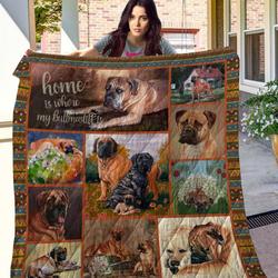 Ttl Dog Bullmastiff Quilt  Quilt and Home Decor