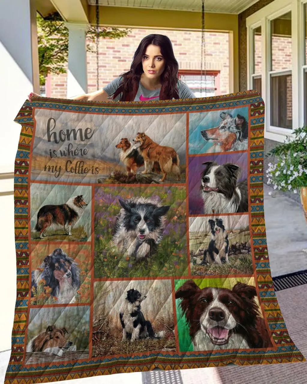 Ttl Dog Collie Quilt Quilt and Home Decor