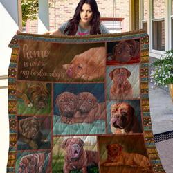 Ttl Dog Dogues De Bordeaux Quilt  Quilt and Home Decor