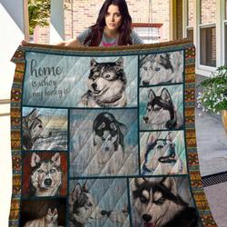 Ttl Dog Husky Quilt  Quilt and Home Decor