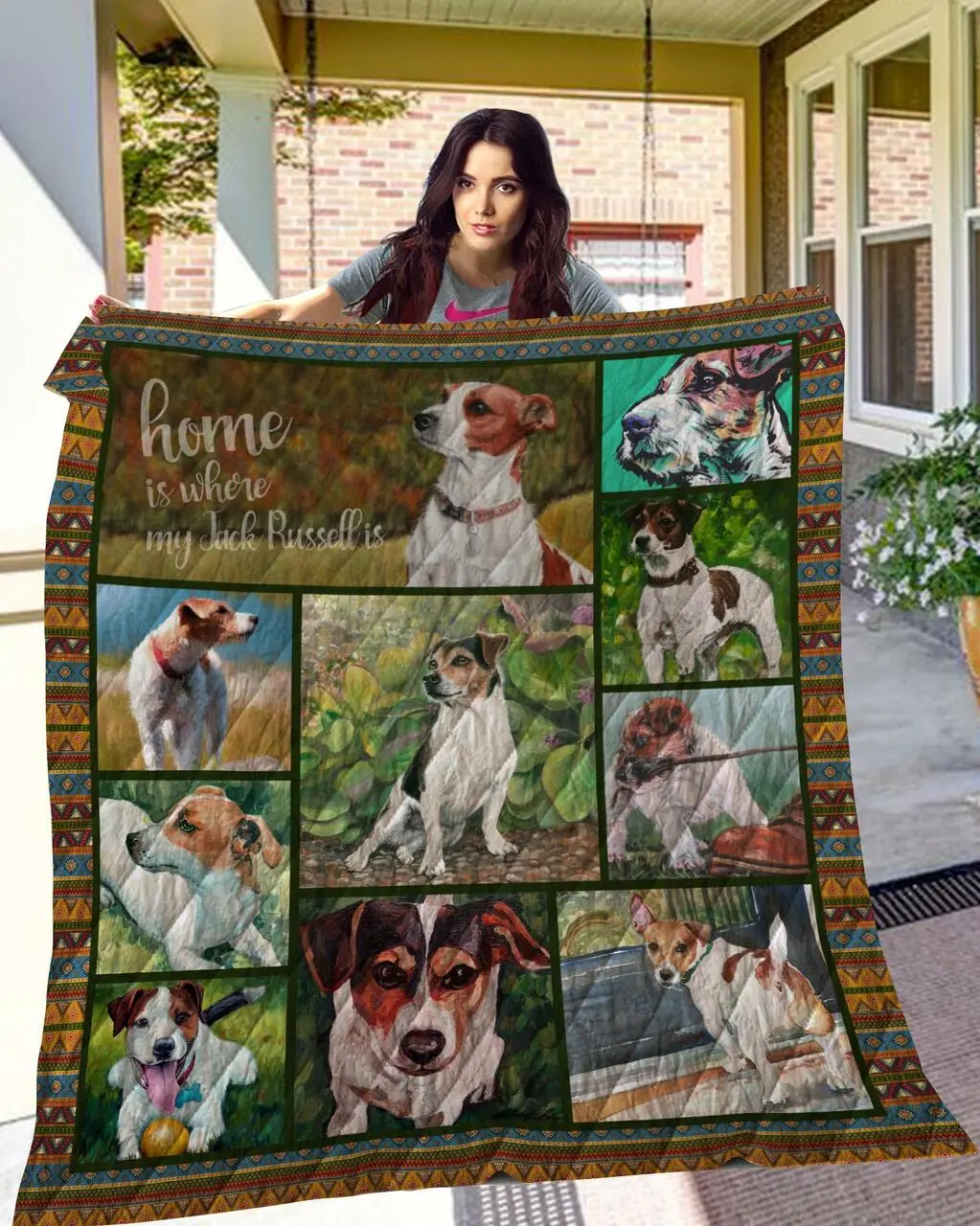 Ttl Dog Jack Russell Terrier Quilt Quilt and Home Decor