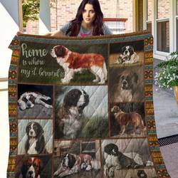Ttl Dog St Bernard Quilt  Quilt and Home Decor