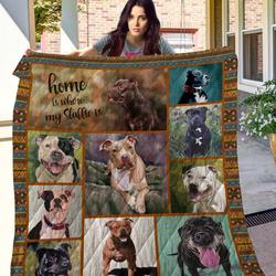 Ttl Dog Staffordshire Bull Terrier Quilt  Quilt and Home Decor