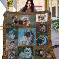 Ttl Dog Tibetan Spaniel Quilt  Quilt and Home Decor