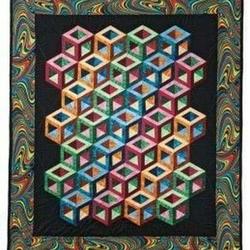 Tumbling Blocks Patchwork Cla1210344Q Quilt Blanket and Home Decor