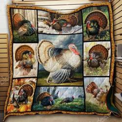 Turkey Bird Cl2100573Mdq Quilt Blanket and Home Decor