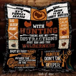 Turkey Hunting Blanket KC1707 Quilt and Home Decor