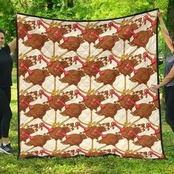 Turkey Thankgiving Cl12100698Mdq Quilt Blanket and Home Decor