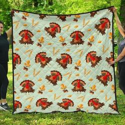 Turkey Thankgiving Hur Quilt ql and Home Decor