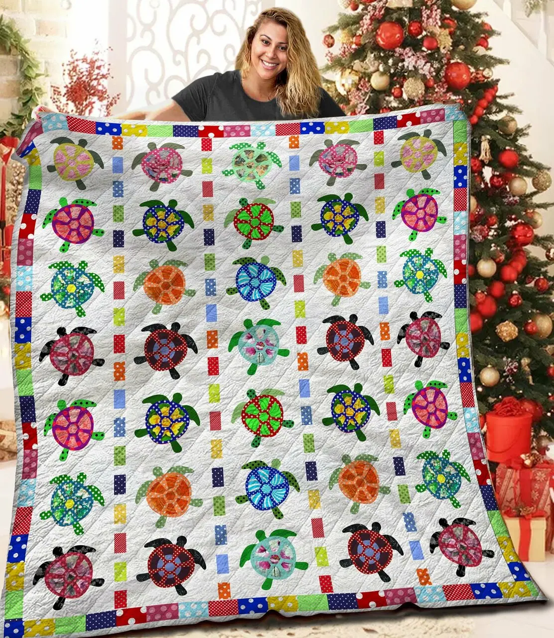 Turtle Abc071107 Quilt Blanket and Home Decor